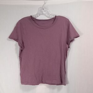 Madewell Mauve Whisper Cotton Crew Neck Tee Size M